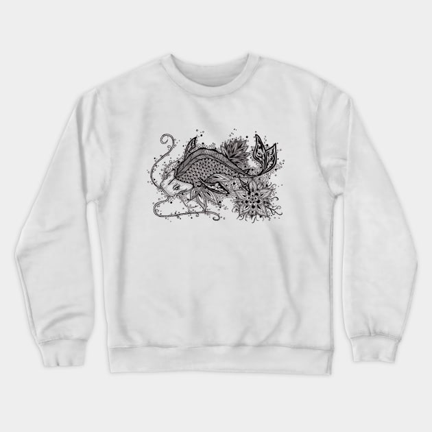 Zen Koi Carp Tattoo Crewneck Sweatshirt by ZeichenbloQ